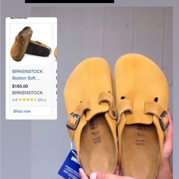 Birkenstock Yellow Mules Comfortable Clogs - NIB - Picture 2 of 2